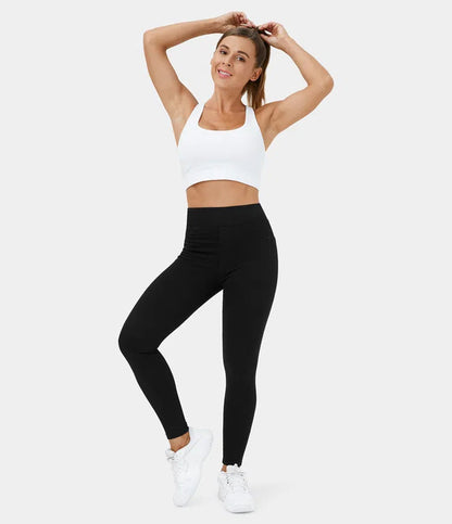 🔥🎁Nyhet 50 % RABATT🔥Casual-leggings i stretchig denim med hög midja och bakfickor