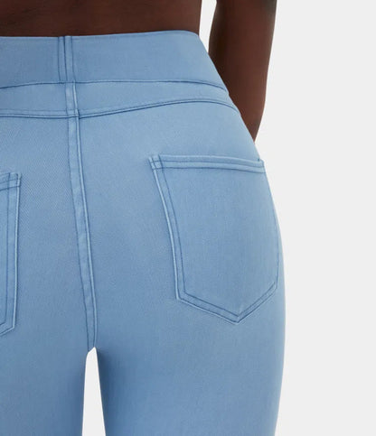 🔥🎁Nyhet 50 % RABATT🔥Casual-leggings i stretchig denim med hög midja och bakfickor