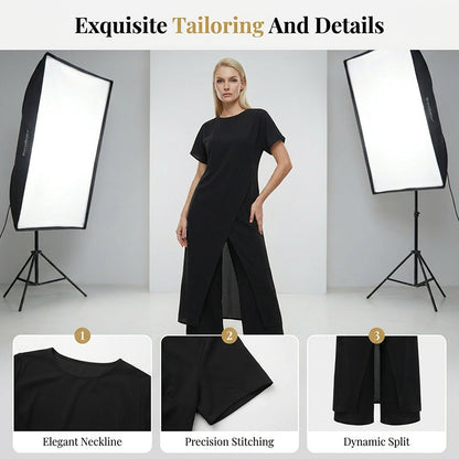 👗 50% RABATT! 💞 Minimalistisches Zweiteiler-Set in lockerer Passform – Leichter Stoff, cleanes Design & perfekt für entspannte Tage, Homeoffice oder einen stylischen Auftritt im Sommer 🌿