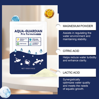 💧 Aqua-Guardian Pro Formula Vattenklargörare – Gör grumligt vatten klart på några minuter, skadar inte fiskar – för både söt- och saltvatten 🐠