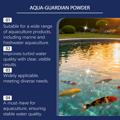 💧 Aqua-Guardian Pro Formula Vattenklargörare – Gör grumligt vatten klart på några minuter, skadar inte fiskar – för både söt- och saltvatten 🐠