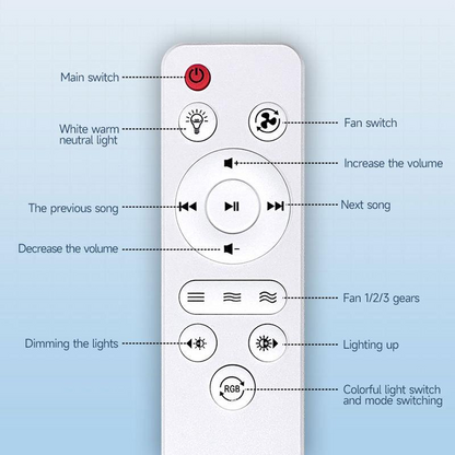📢📢50 % RABATT !! ⏰Smart takfläkt med belysning, RGB och Bluetooth-högtalare