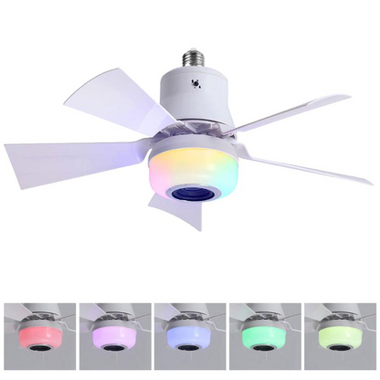 📢📢50 % RABATT !! ⏰Smart takfläkt med belysning, RGB och Bluetooth-högtalare