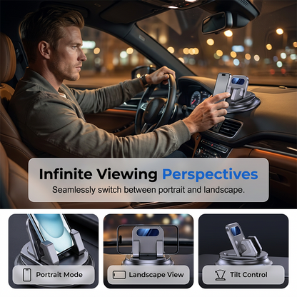 🚗 50% RABATT NU!📱 Roterande Instrumentbräda Biltelefonhållare – 360° Justerbar & Halkfri – Hands-Free Telefonfäste 🛡️