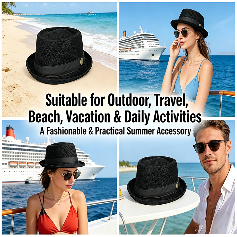 👒 50% RABATT NU!☀️ Klassisk Andningsbar Solskyddshatt – Lätt Mesh & Svettabsorberande – Utomhus Fedora Cap 🌬️