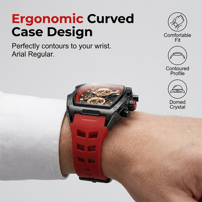 🎁 Ny ankomst 50% RABATT💥 Herrklocka i tonneau-form med kvartsurverk