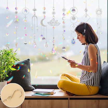 🌈 50% RABATT NU! 🎉 Dekorativ Solfångare Hängset – Krossbestandig, färgglada reflektioner & perfekt för fönster, trädgårdar eller uteplatser – lätt att hänga ✨