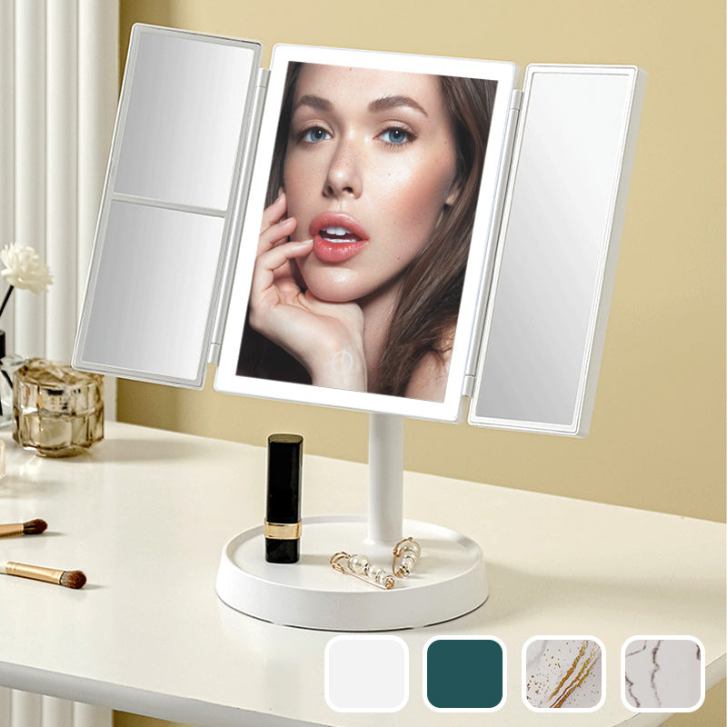 💝✨[Bästa Presenten till Henne]💄💋 LED Multifunktionell Vikbar Spegel för Smink🪞🔥49% rabatt +Köp 1 st och få fri frakt📦