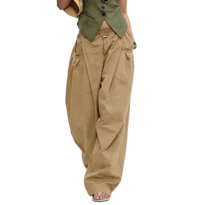 👖 50 % RABATT NU! 🏆 Voluminösa, veckade byxor i lanternstil – luftiga, eleganta och med vida ben – perfekta för en chic sommarlook eller ett formellt tillfälle ✨