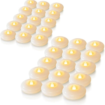 Flamlösa flytande LED-ljus