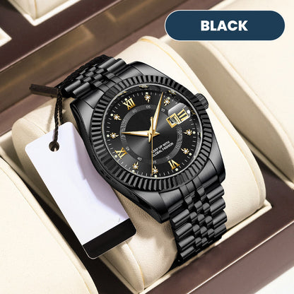 ⌚ BEGRÄNSAD TID 50% RABATT! ✨ Herr Affärsarmbandsur – Kvarts, Rostfritt Stål, 8 Färger 🤵