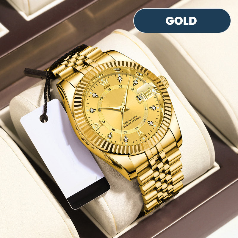 ⌚ BEGRÄNSAD TID 50% RABATT! ✨ Herr Affärsarmbandsur – Kvarts, Rostfritt Stål, 8 Färger 🤵