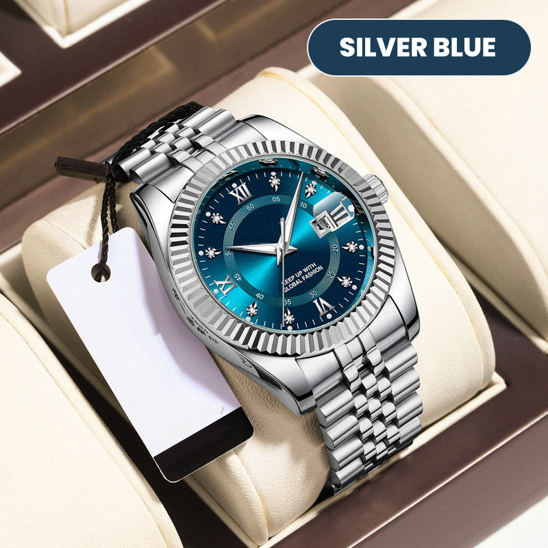 ⌚ BEGRÄNSAD TID 50% RABATT! ✨ Herr Affärsarmbandsur – Kvarts, Rostfritt Stål, 8 Färger 🤵
