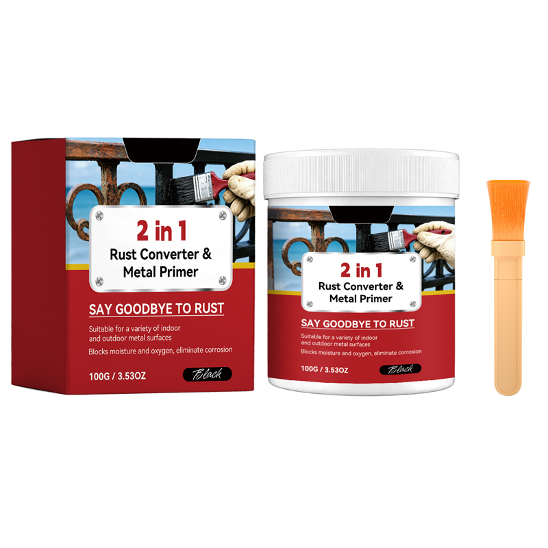 2-i-1 Rostomvandlare & Metallprimer – omvandlar rost direkt, långvarigt väderskydd & komplett kit med borste 🛡️⚗️