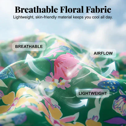 📢📢 50% rabatt !!   ⏰ Kvinnors Floral V-hals tiered Ruffle klänning