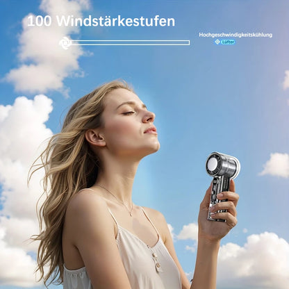 🔥 Begränsat sommarerbjudande!❄️Bärbar kylfläkt utan blad, personlig minikylfläkt med över 100 hastighetsinställningar och digital display