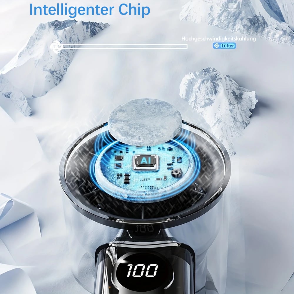 🔥 Begränsat sommarerbjudande!❄️Bärbar kylfläkt utan blad, personlig minikylfläkt med över 100 hastighetsinställningar och digital display