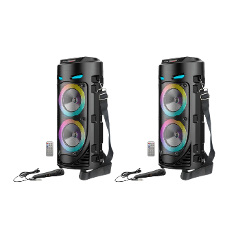 🔥 50% RABATT på utvalda produkter🎉 🚚Gratis Frakt 📢Bärbar Bluetooth-högtalare med trådbunden mikrofon
