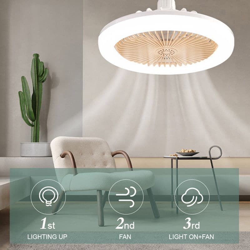 💡 Nu 50% RABATT! ✨ LED-takfläkt med Fjärrkontroll – Tystgående, 3 Ljuslägen, Energisparande 🌀