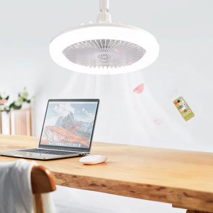 💡 Nu 50% RABATT! ✨ LED-takfläkt med Fjärrkontroll – Tystgående, 3 Ljuslägen, Energisparande 🌀