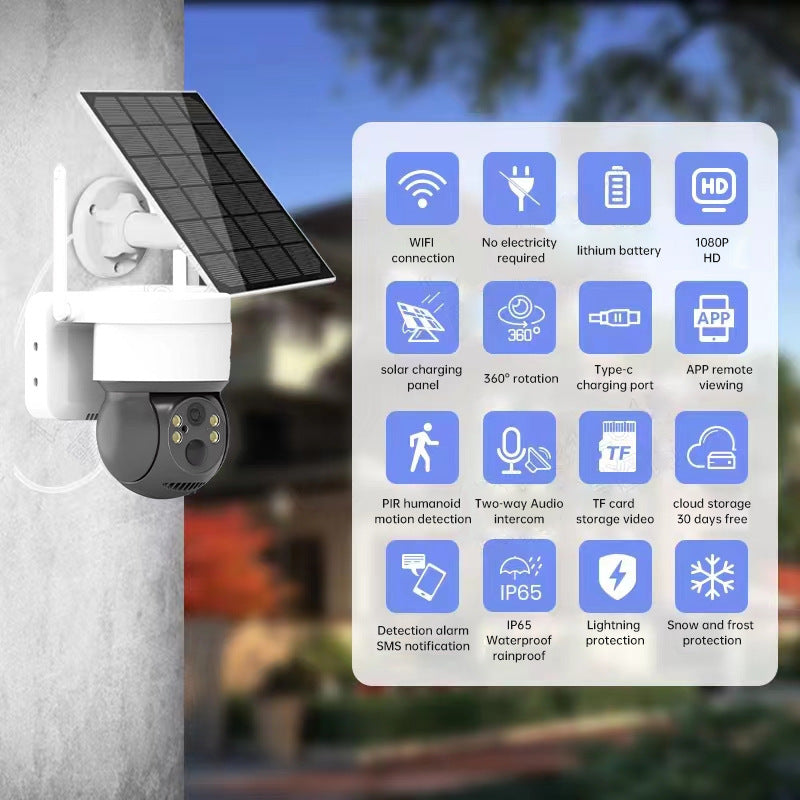 ☀️ BEGRÄNSAD TID: 50 % RABATT! ✨ Solcellsdriven övervakningskamera – trådlös, väderbeständig, säkerhet dygnet runt 🎥