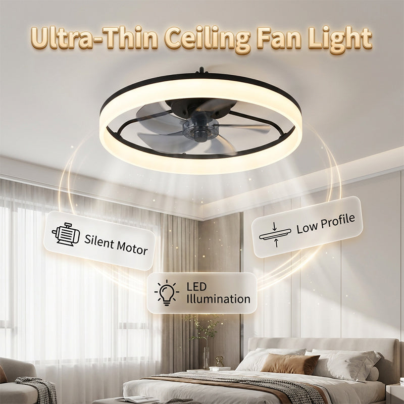 💨💡 50 % RABATT! Tyst takfläkt med LED-ljus – 6 hastigheter, reversibel motor & dimbar belysning, perfekt för sovrum & vardagsrum 🌙