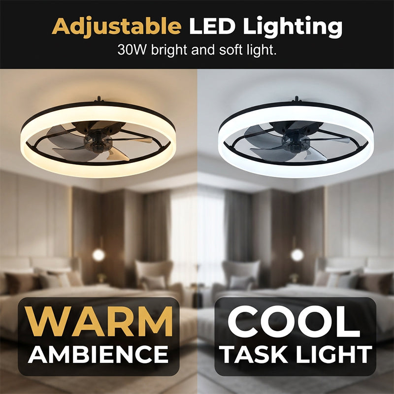 💨💡 50 % RABATT! Tyst takfläkt med LED-ljus – 6 hastigheter, reversibel motor & dimbar belysning, perfekt för sovrum & vardagsrum 🌙