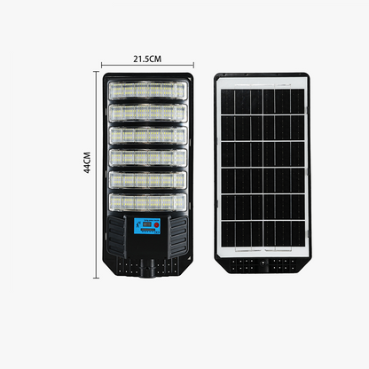 Solcellsdriven gatlykta med rörelsesensor – IP67 vattentät, 240° bred belysning & långlivat LFP-batteri ☀️🔍