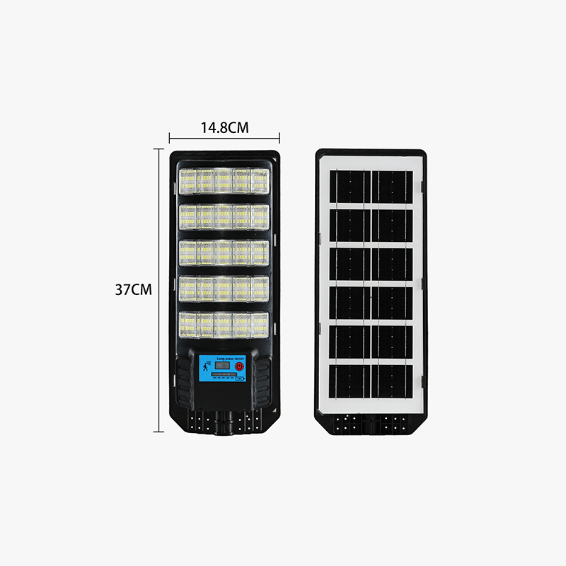 Solcellsdriven gatlykta med rörelsesensor – IP67 vattentät, 240° bred belysning & långlivat LFP-batteri ☀️🔍