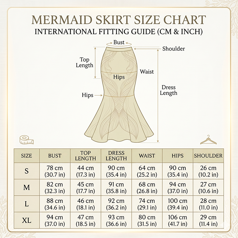 👗 BEGRÄNSAD TID – 50 % RABATT! ✨ Damset med bar axel, topp och kjol – Broderad, fisksvansformad och elegant