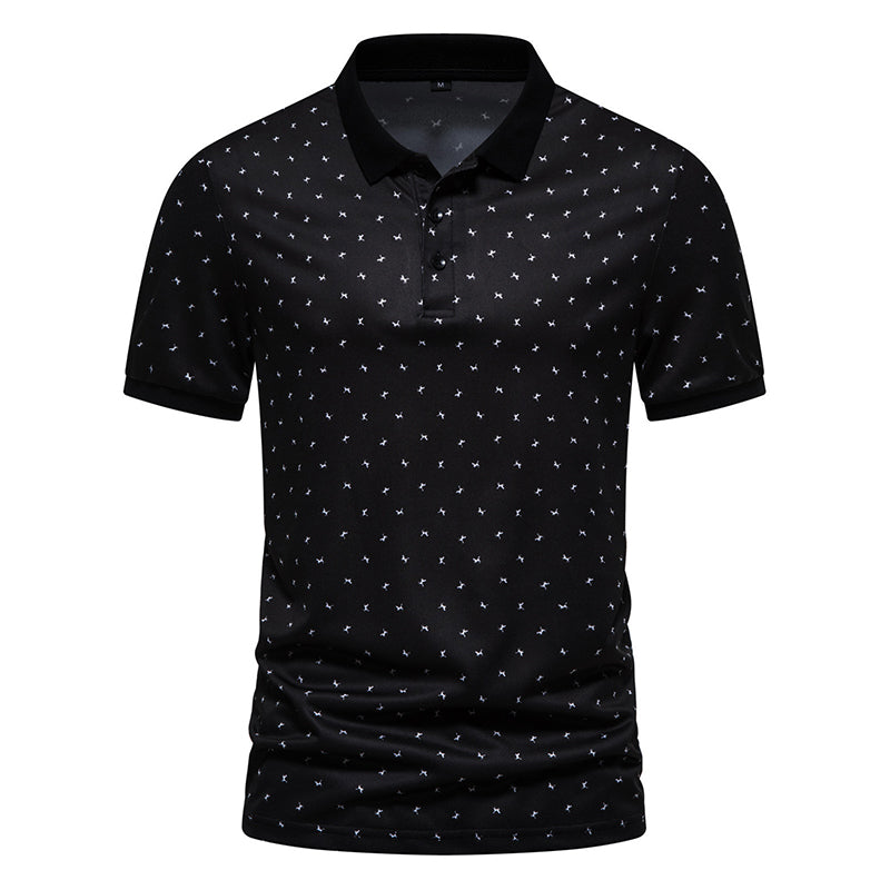 Kortärmad mönstrad T-shirt för män