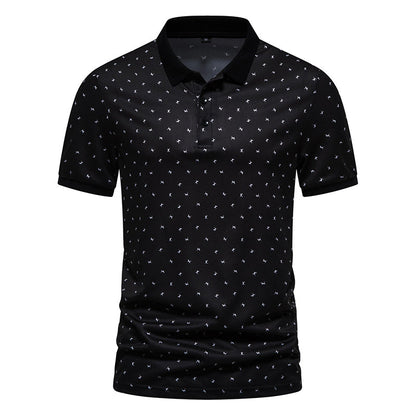 Kortärmad mönstrad T-shirt för män
