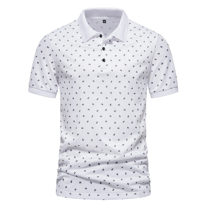 Kortärmad mönstrad T-shirt för män