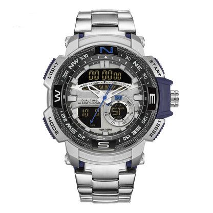 ✨50% RABATT NU! ✨Sportklocka för män med dubbla displayer ⌚ Analogt möter digitalt – håll koll på tid, datum och prestation i en elegant design ⚡