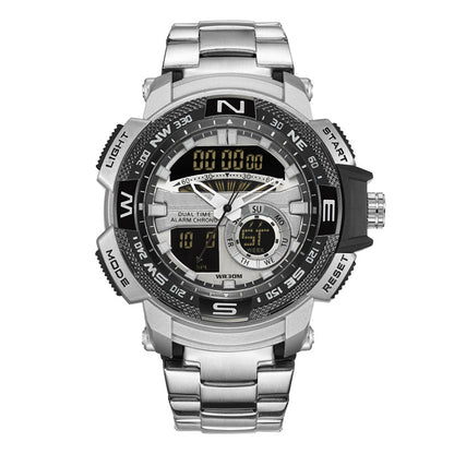 ✨50% RABATT NU! ✨Sportklocka för män med dubbla displayer ⌚ Analogt möter digitalt – håll koll på tid, datum och prestation i en elegant design ⚡