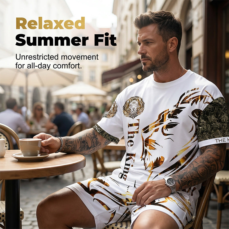🔥 50% RABATT på utvalda produkter🎉 Herrset med Lejonmotiv – Tufft, Andningsbart & Urban Cool 😎