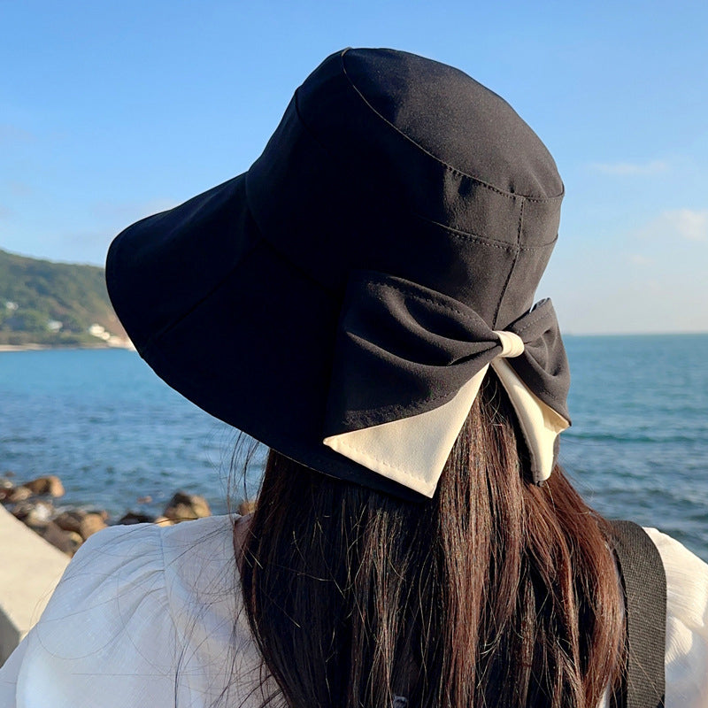 👒 50% RABATT NU! 🎀 Kvinnors Bågknut Bredbrätte Solhatt – Hopfällbar, Andningsbar & 360° Skydd – Kompakt Reskamrat ☀️