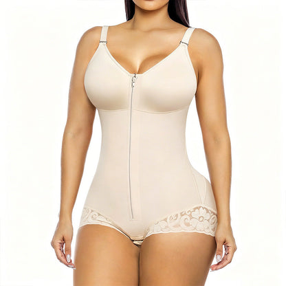 🔥50% RABATT NU!🔥 Dam Magkontrollerande Shapewear-Body med Dragkedja