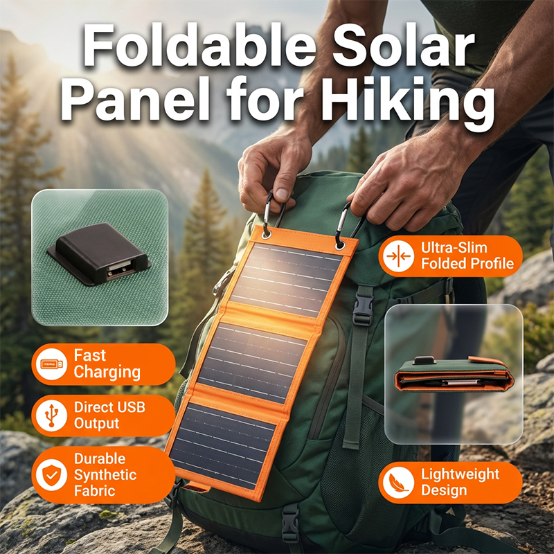 🔥50% RABATT NU!🔥 Bärbar Solpanel med USB-laddare