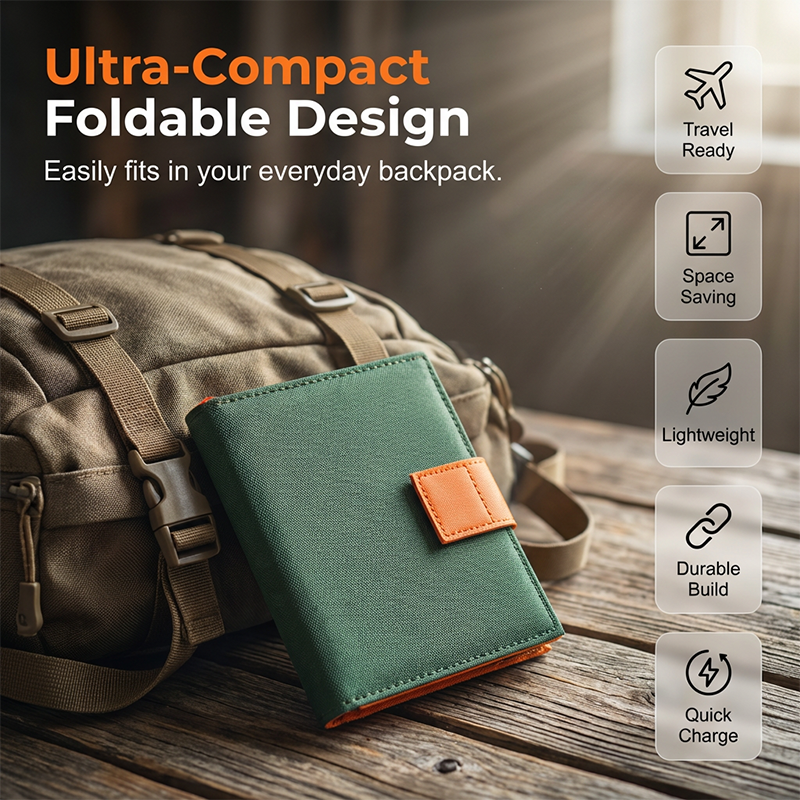 🔥50% RABATT NU!🔥 Bärbar Solpanel med USB-laddare