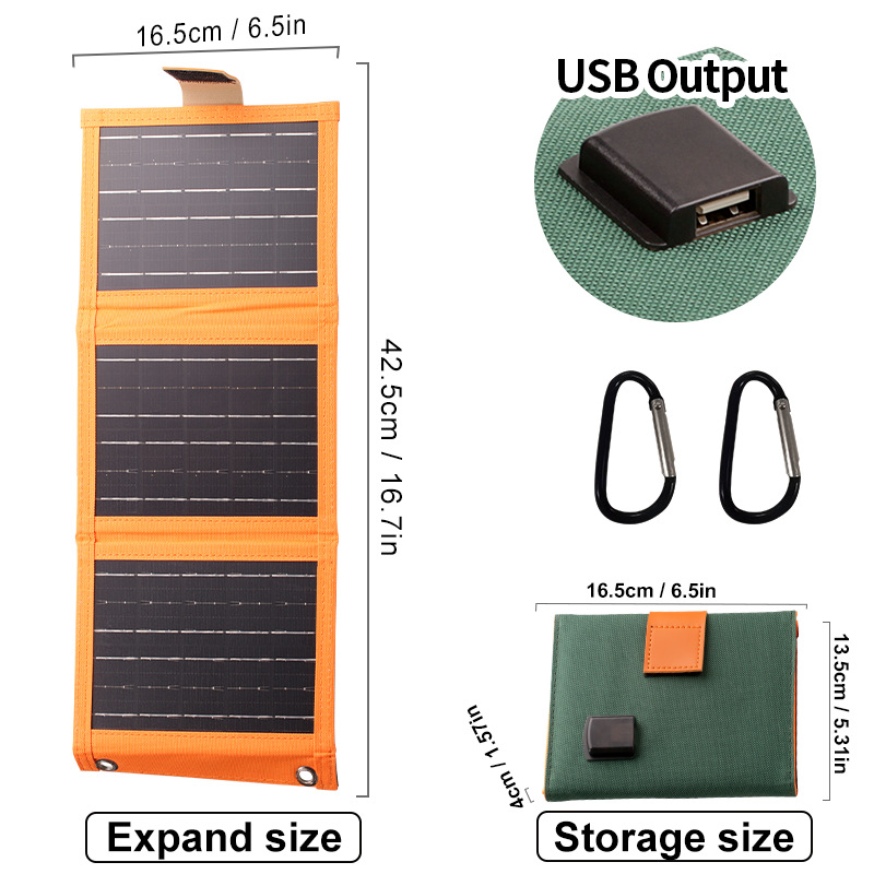 🔥50% RABATT NU!🔥 Bärbar Solpanel med USB-laddare