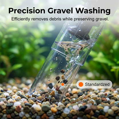 🐠 50% RABATT NU! 🧼 Elektrisk Akvarie Grusrenser – 4-i-1 Vannbytter, Grusvasker & Algeskrape – 18W Motor, 1000L/H Strømning, Teleskopisk Design 💧