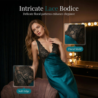Elegant V-Neck Slip Nightdress