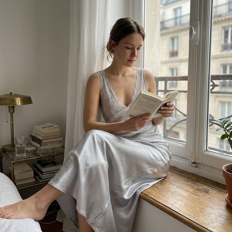 Elegant V-Neck Slip Nightdress