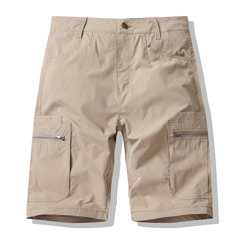 🩳 50% RABATT NU! 🔧 Herr Zip-Up Cargoshorts – Andningsbara, Säkra Fickor & Lös Passform – Ledredo, Stadsmart 🌲