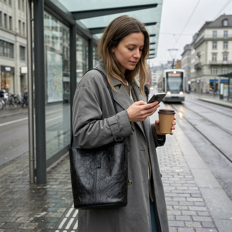 👜 50% RABATT NU! ✨ Minimalistisk Stor Kapacitet Axelväska – Sleek Design, Rymlig Interiör & Vardagschic – Rymmer Laptop, Surfplatta & Dagliga Nödvändigheter 🎒