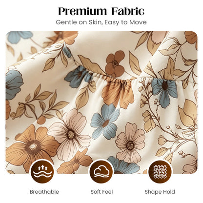 Elegant dam maxiklänning med rund hals 🌸 Mjukt fall, smickrande siluett – enkel elegans för alla tillfällen ✨