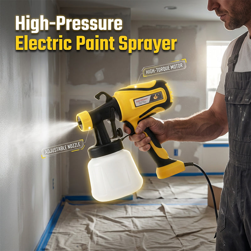 🎨 50 % RABATT NU! 🔫 Electric paint spray gun med 900 ml kapacitet – högtryck, justerbara mönster & slät finish – perfekt för renovering och möbler 🏠