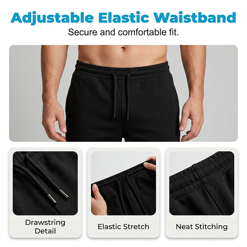 Set med skjorta och shorts med ton-i-ton-mönster för herr