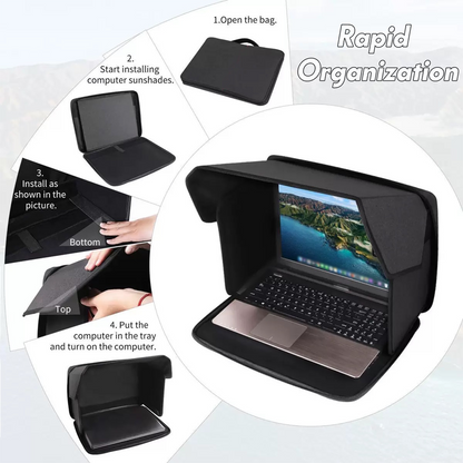 💼 50% RABATT NU! 🛡️ 2-i-1 Laptopväska med Antireflexskydd – Blockerar Solljus, Skyddar Integriteten & Passar 14-16" Laptops ✨
